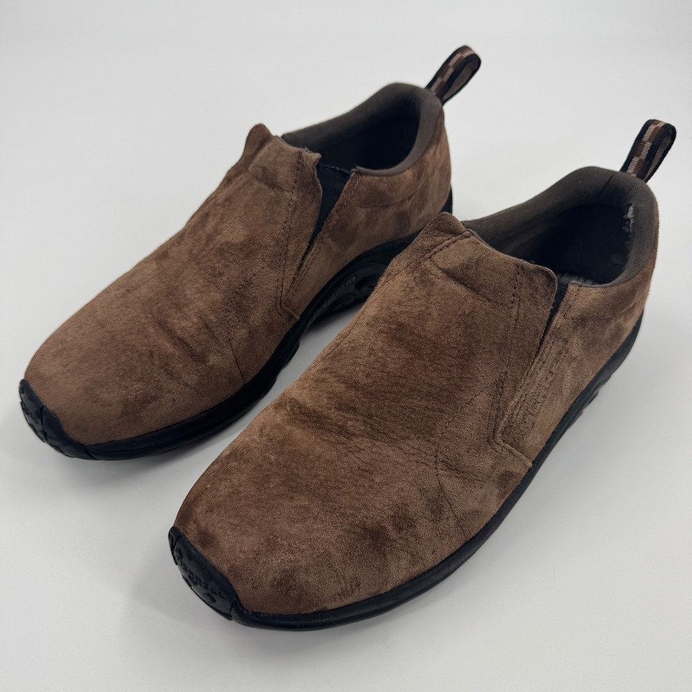 Merrell Jungle Moc Shoes Mens 13 Dark Earth Brown Suede Slip On‎ J65685
